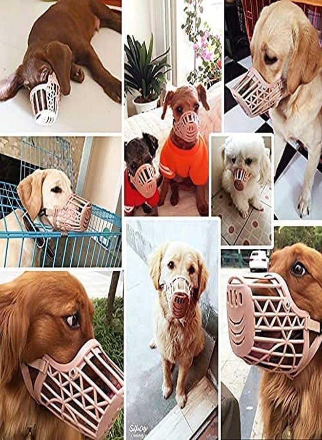 Sage Square Muzzle for Dogs | Plastic Dog Muzzle | Anti Bite Adjustable Pet Basket | Dogs Training Mouth Cover Mesh Cage | Breathable Comfortable | Pack of 1 (X-Small) - Image 4